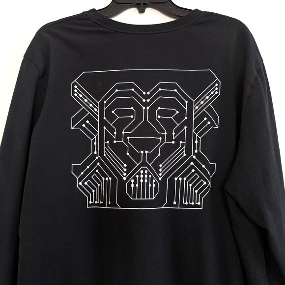 NIKE Tee LeBron James Men's 2XL Max 90 Black Graphic Long Sleeve Pullover - Picture 5 of 11